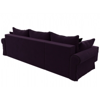 Угловой диван Элис (велюр фиолетовый/чёрный) - Изображение 1